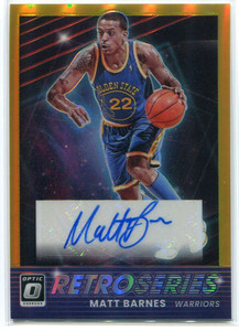 2021-22 Donruss Optic Retro Series Signatures Gold 9 Matt Barnes Auto 6/10