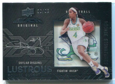 2013-14 UD Black 70 Skylar Diggins Rookie Auto 6/99 Lustrous Signatures