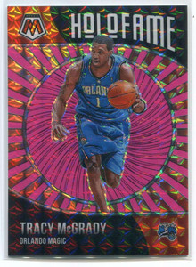 2020-21 Panini Mosaic HoloFame Mosaic Pink Fluorescent 7 Tracy McGrady 4/10