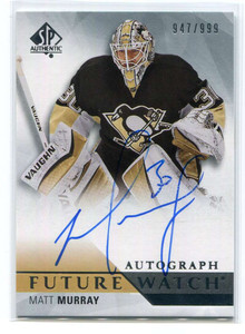 2015-16 SP Authentic 220 Matt Murray Rookie Auto 947/999 Future Watch