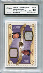 2009 SP Legendary Cuts Generations Ernie Banks Derek Jeter Dual Jersey GMA 10