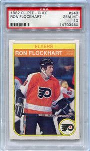 1982-83 O-Pee-Chee 249 Ron Flockhart Rookie PSA 10 GEM MT POP 27