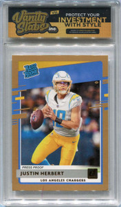 2020 Donruss Press Proof Bronze 303 Justin Herbert RR Rated Rookie Vanity Slabs