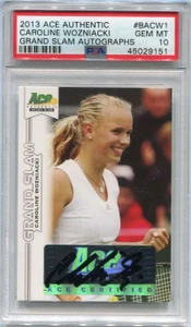 2013 Ace Authentic Grand Slam bacw1 Caroline Wozniacki Auto PSA 10 GEM MT