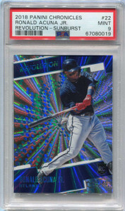 2018 Panini Revolution Sunburst 22 Ronald Acuna Jr. Rookie 31/49 PSA 9 MINT