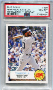 2019 Topps Throwback Thursday 180 Fernando Tatis '69 Moon Shots Rookie PSA 10