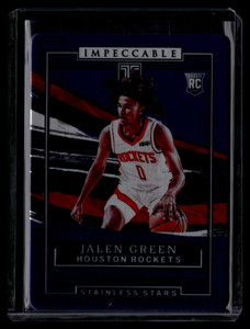 2021-22 Panini Impeccable Stainless Stars Purple 21 Jalen Green Rookie 16/75