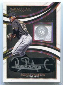 2022 Immaculate Black Gold Rodolfo Castro Rookie Button Patch Auto 2/10