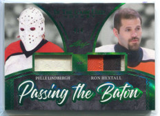2020-21 ITG Used Passing the Baton Emerald ptb9 Hextall Lindbergh Dual Patch 4/4