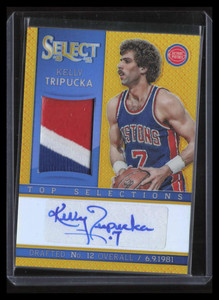 2013-14 Select Top Selections Autographs Gold 27 Kelly Tripucka Patch Auto 3/10