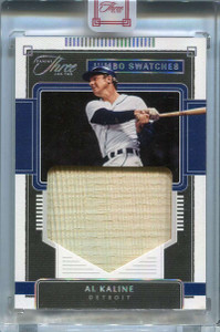 2022 Panini Three &amp; Two Jumbo Swatches Holo Silver 27 Al Kaline Jumbo Bat 9/10