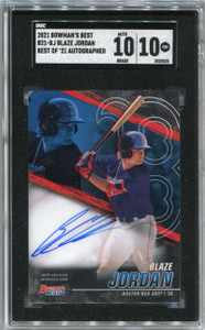 2021 Bowman's Best of '21 Autographs b21bj Blaze Jordan Rookie Auto SGC 10 10