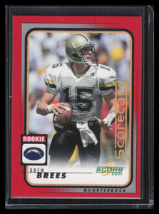 2001 Score Scorecard 272 Drew Brees Rookie 187/357