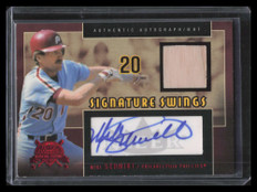 2005 National Pastime Signature Swings Bat Red MS Mike Schmidt Bat Auto 11/30