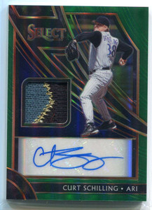 2020 Select Signature Materials Prizms Green 14 Curt Schilling Patch Auto 3/5