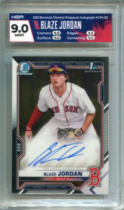 2021 Bowman Chrome Prospect Autographs CPABJ Blaze Jordan Rookie Auto HGA 9 MINT