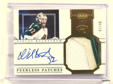 11-12 Dominion Peerless Patches Niklas Backstrom autograph auto patch #D07/40