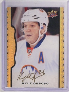 14-15 Upper Deck Masterpieces Kyle Okposo autograph auto #D07/15 #21