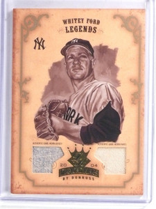 2004 Diamond Kings Materials Gold Whitey Ford Dual Jersey #D1/3 #168