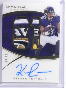 2016 Immaculate Numbers Keenan Reynolds Rookie Patch Autograph #D18/81 #KR