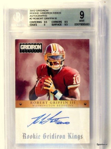 2012 Gridiron Kings Robert Griffin III autograph auto rookie #d27/99 BGS 9