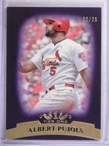 2011 Topps Tier One Purple Albert Pujols #D22/25 #10