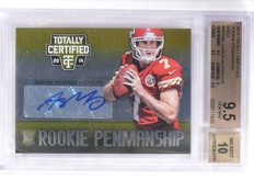 2014 Totally Certified Penmanship Gold Aaron Murray auto rc /10 BGS 9.5
