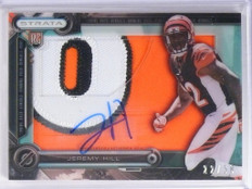 2014 Topps Strata Jeremy Hill clear autograph rc rookie patch #D22/50