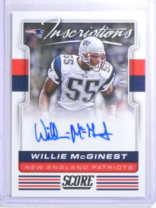 2017 Score Inscriptions Willie Mcginest autograph auto #D05/10 #23