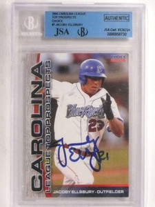 2006 Caronlina League Top Prospects Jacoby Ellsbury autograph rc JSA BGS