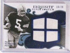 2008 Upper Deck Exquisite Super Swatch Paul Hornung quad jersey #D19/20