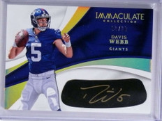 2017 Panini Immaculate Gold Davis Webb autograph auto rc rookie #D03/10