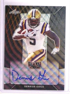 2018 Leaf Metal Draft Black Shimmer Derrius Guice autograph rc #D2/7 #DG1