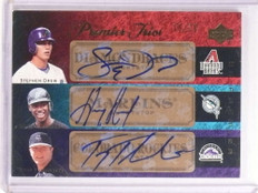 2007 UD Premier Stephen Drew Hanley Ramirez Tulowitzki autograph #/20