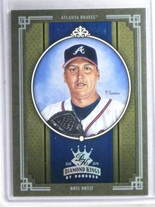 2005 Donruss Diamond Kings Framed Black Platinum Russ Ortiz #D1/1