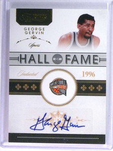 2010-11 Timeless Treasures Hall Of Fame Autograph George Gervin #D06/10