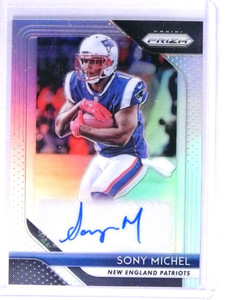 2018 Panini Prizm Prizms Refractor Sony Michel Rookie Autograph rc #RASM