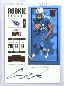2017 Panini Contenders Red Corey Davis autograph auto rc rookie #328