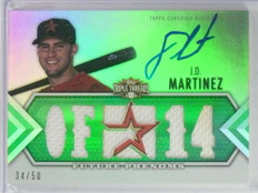 2012 Topps Triple Threads Future J.D. Martinez Autograph Jersey #D34/50