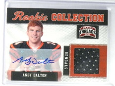 2011 Panini Threads Andy Dalton Rookie Collection Jersey Autograph #06/25