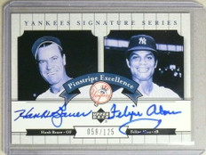2003 UD Yankees Signature Pinstripe Hank Bauer Felipe Alou Auto #59/125