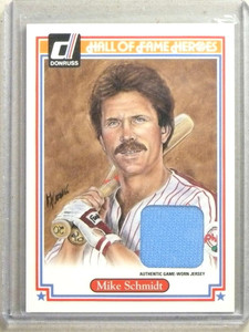 2004 Donruss Hall Of Fame Heroes Memorabilia Mike Schmidt Jersey #D05/25