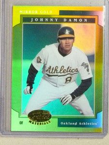 2001 Leaf Certified Materials Mirror Gold Johnny Damon #D04/25 #62