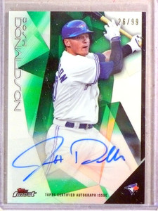 2015 Topps Finest Green Refractor Josh Donaldson Autograph Auto #D26/99