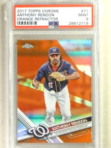 2017 Topps Chrome Orange Refractor Anthony Rendon #13/25 #71 PSA 9