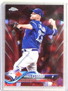 2018 Topps Chrome Sapphire Edition Red Marco Estrada #D06/10 #528