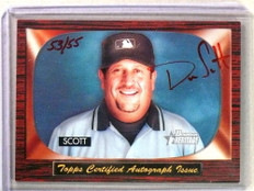 2004 Bowman Hertitage Signs Of Authority Red Dale Scott Autograph #D53/55