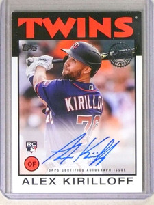 2021 Topps '86 Alex Kirilloff Autograph Auto #86AAK