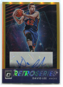 2021-22 Donruss Optic Retro Signature Series Gold 2 David Lee Auto 8/10