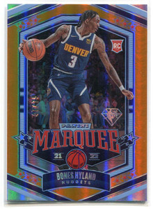2021-22 Panini Chronicles 75th Anniversary 339 Bones Hyland Marquee Rookie 47/75